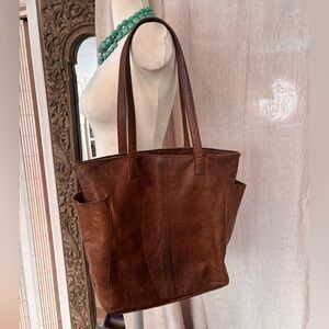 Duluth Trading Co Brown Leather Tote